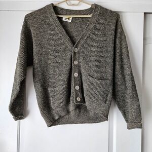 Le Tigre Cardigan Men XL Sweater Brown Cozy Vintage Unisex Button Front Heritage